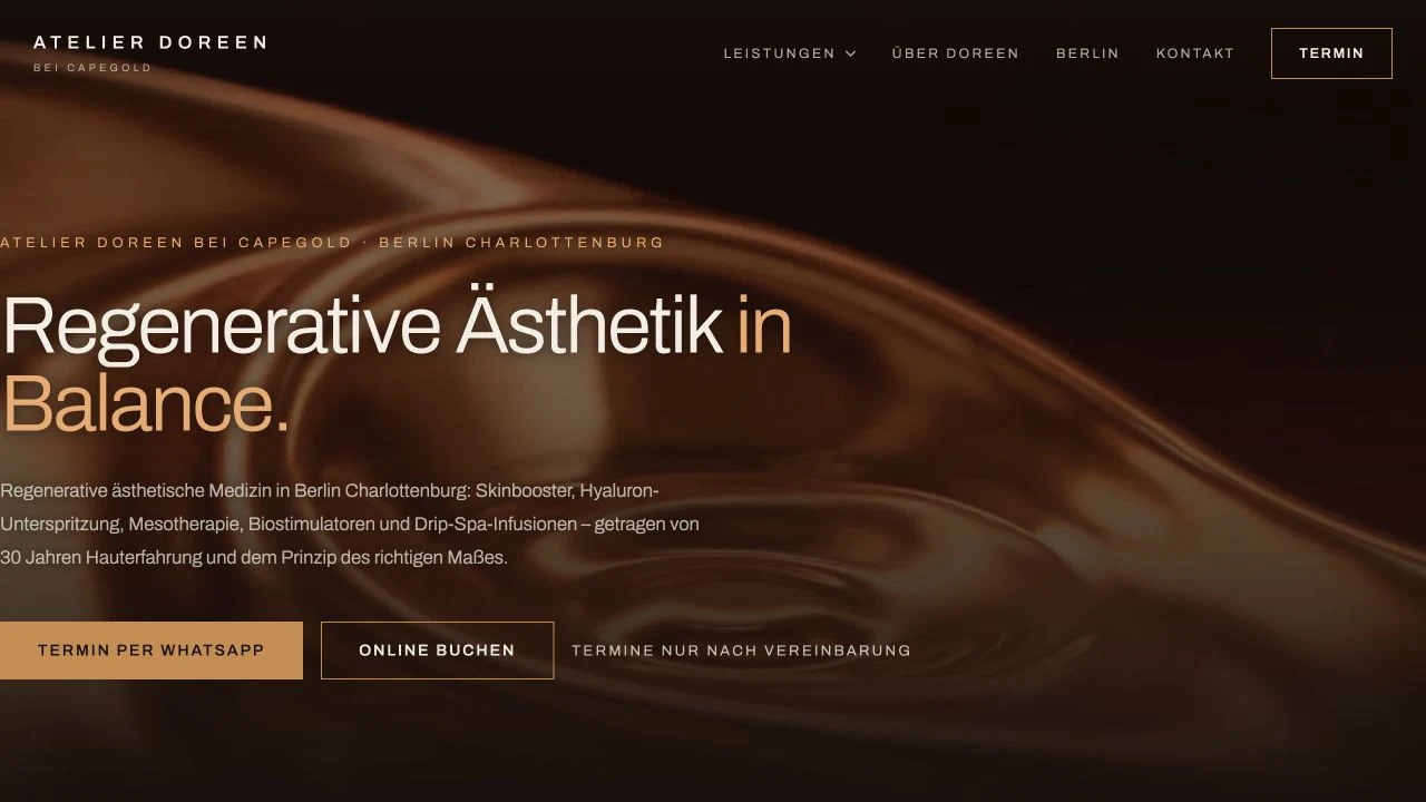 Website von Atelier Doreen