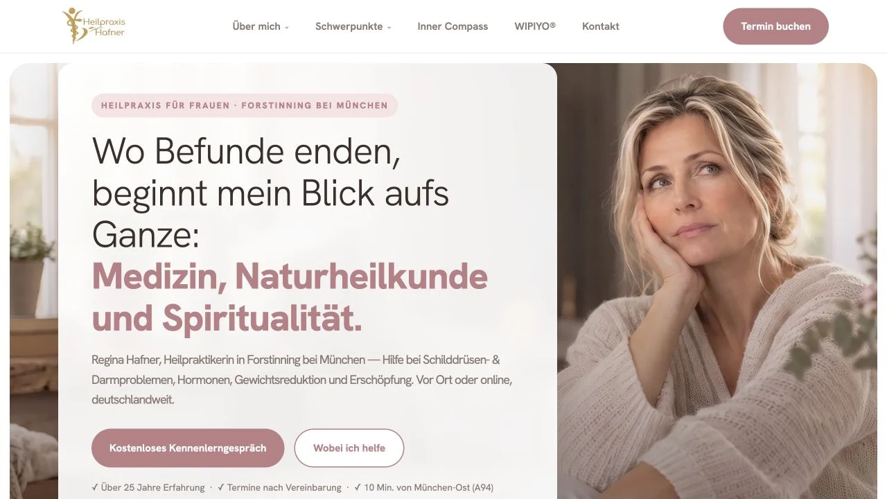 Website von Heilpraxis Hafner