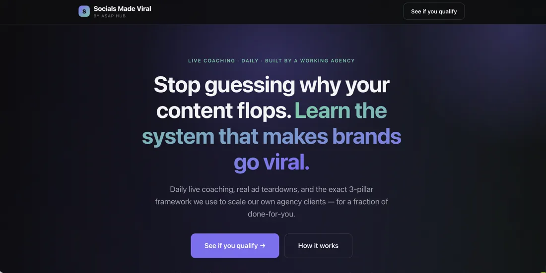 Website von Socials Made Viral